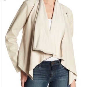 Blanknyc faux leather and knit jacket